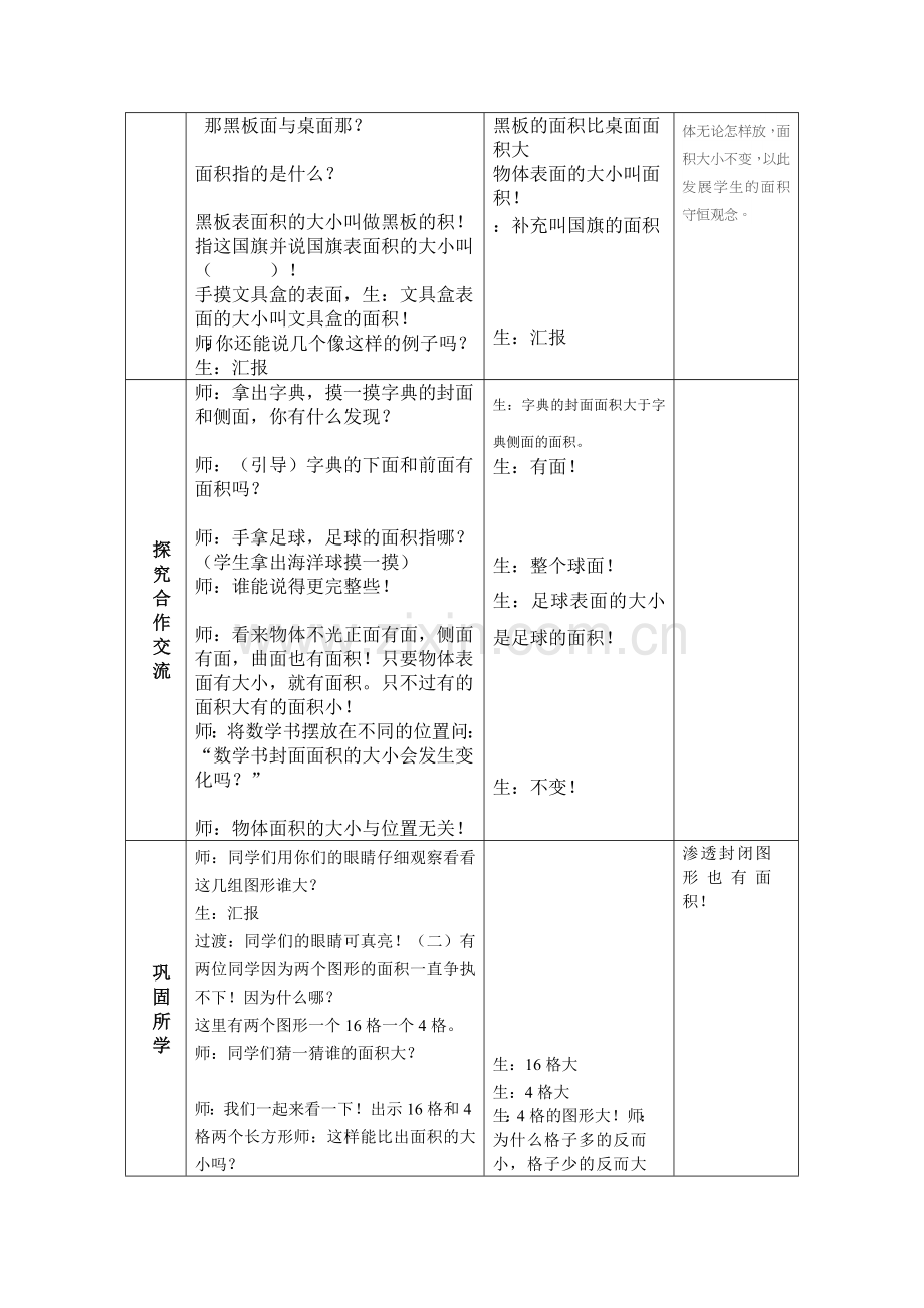 人教2011版小学数学三年级认识面积教案-(2).doc_第2页