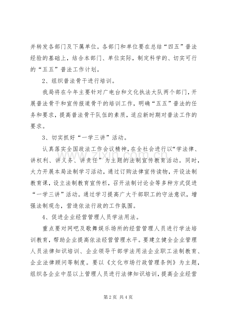 文化局二00六年普法工作计划 .docx_第2页