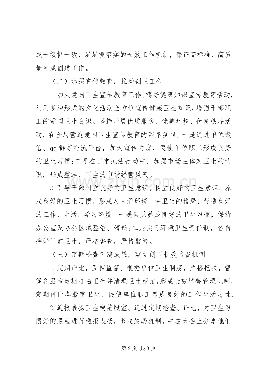 XX年卫生单位创建工作计划 .docx_第2页