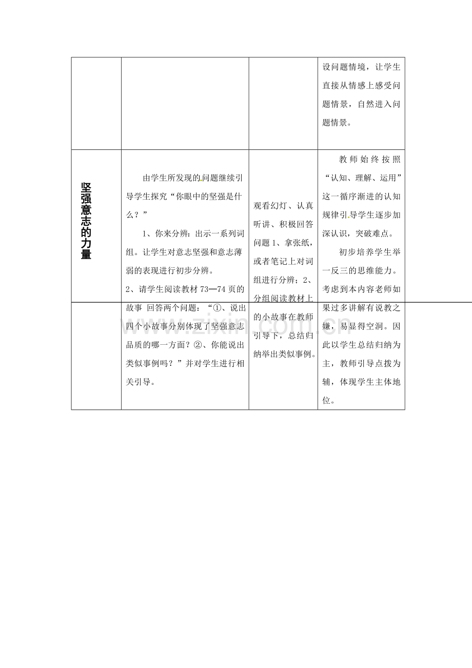 七年级政治下册《3.6.1 让我们选择坚强》教案2 新人教版.doc_第2页