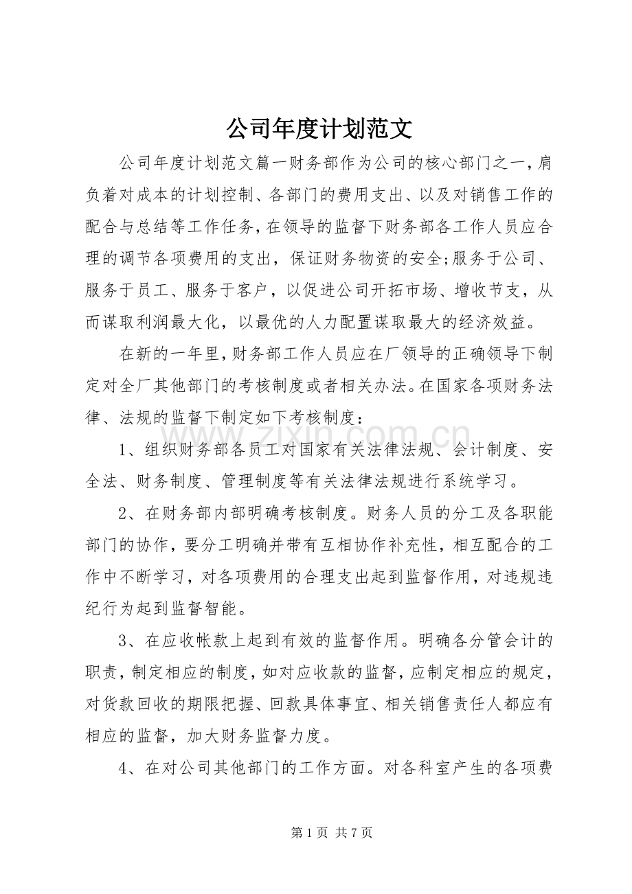 公司年度计划范文.docx_第1页