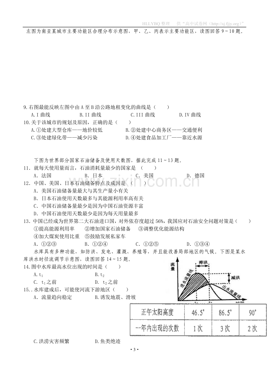 江西省南昌市三校2013届高三上学期期中联考地理试题.doc_第3页