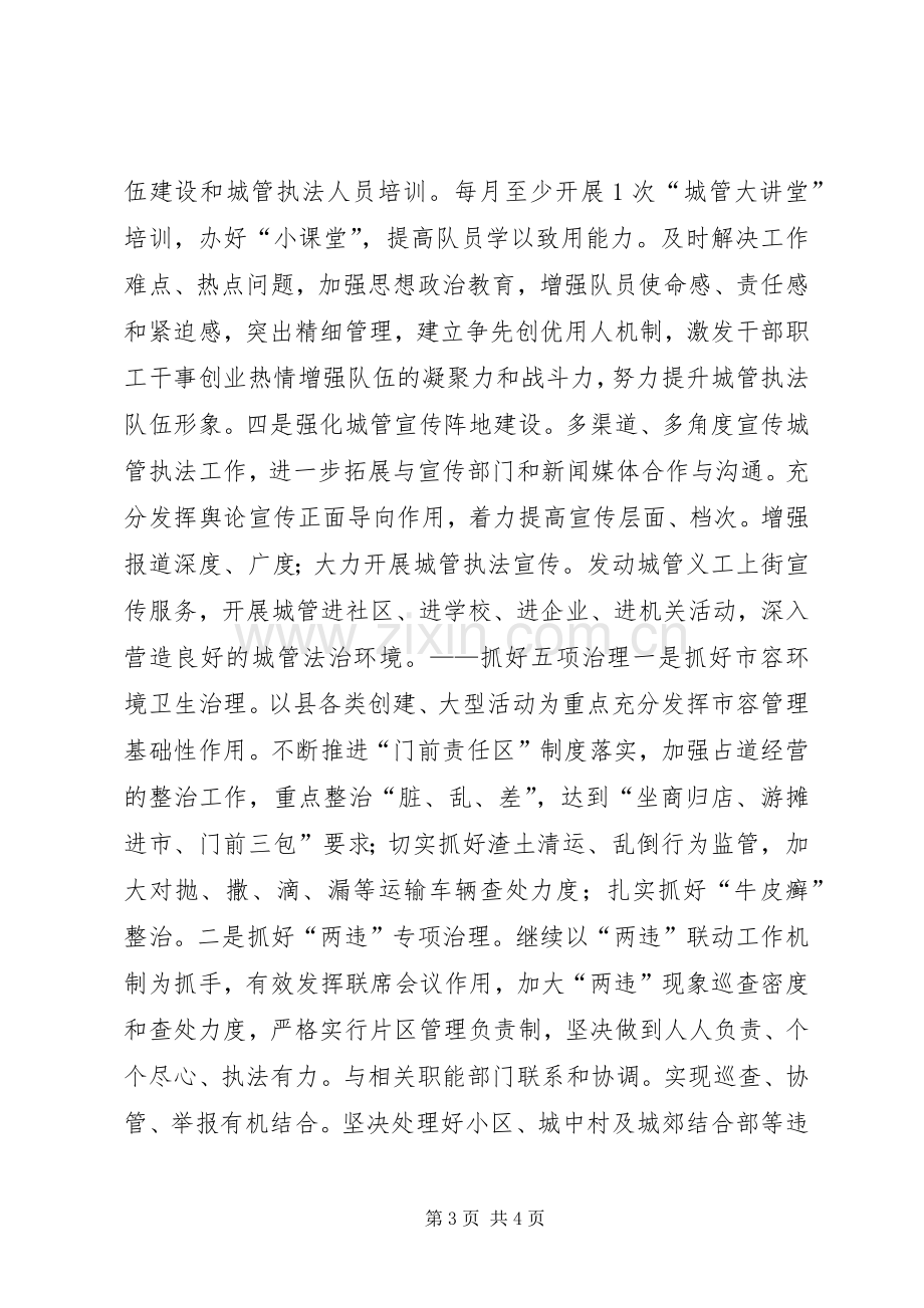 县城市管理综合执法局工作计划.docx_第3页