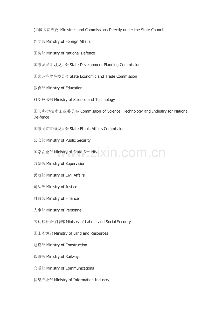 【分类英语词汇】常用国家机关翻译.doc_第2页