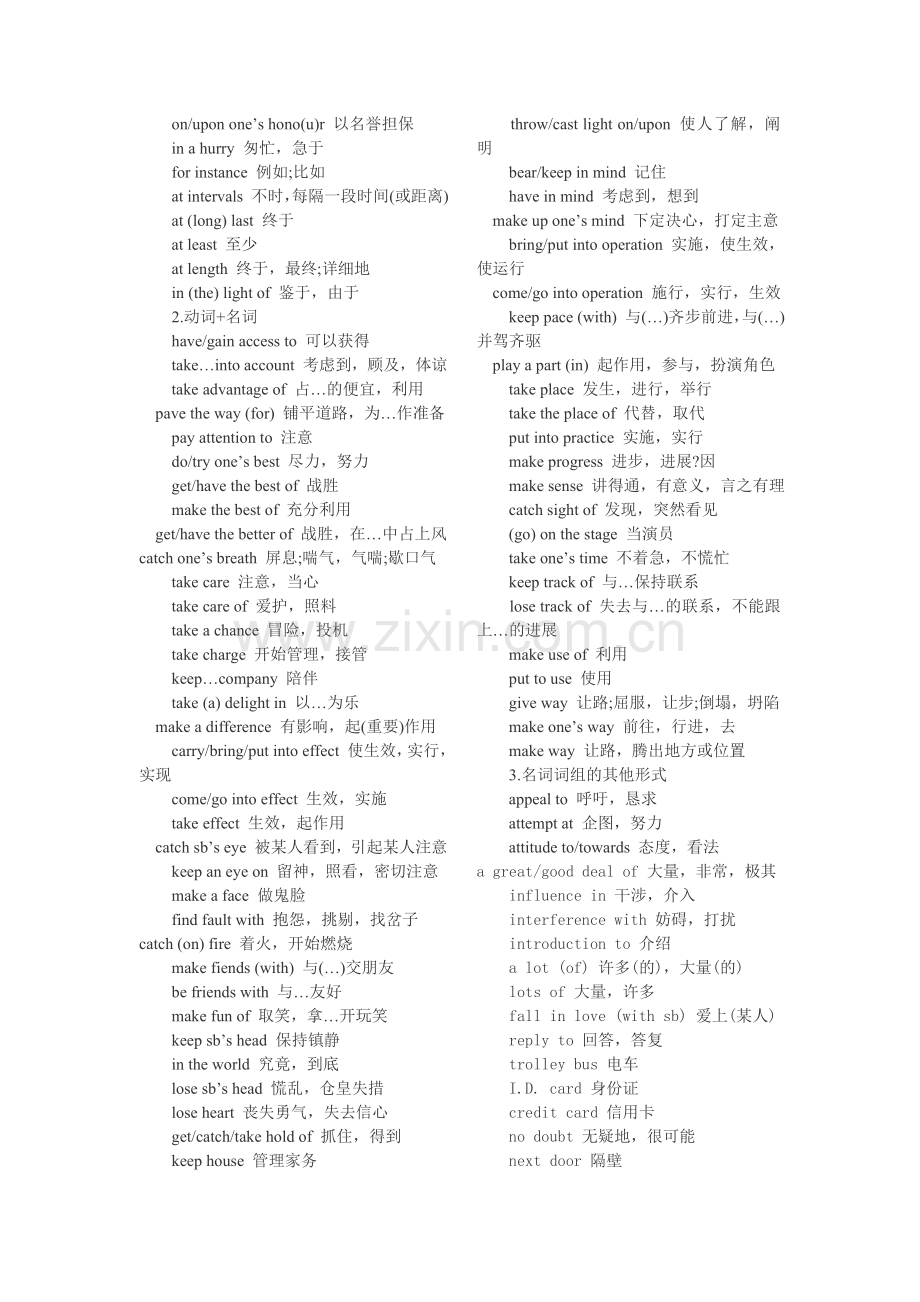 历年英语四级(CET)考试真题高频词汇.doc_第2页