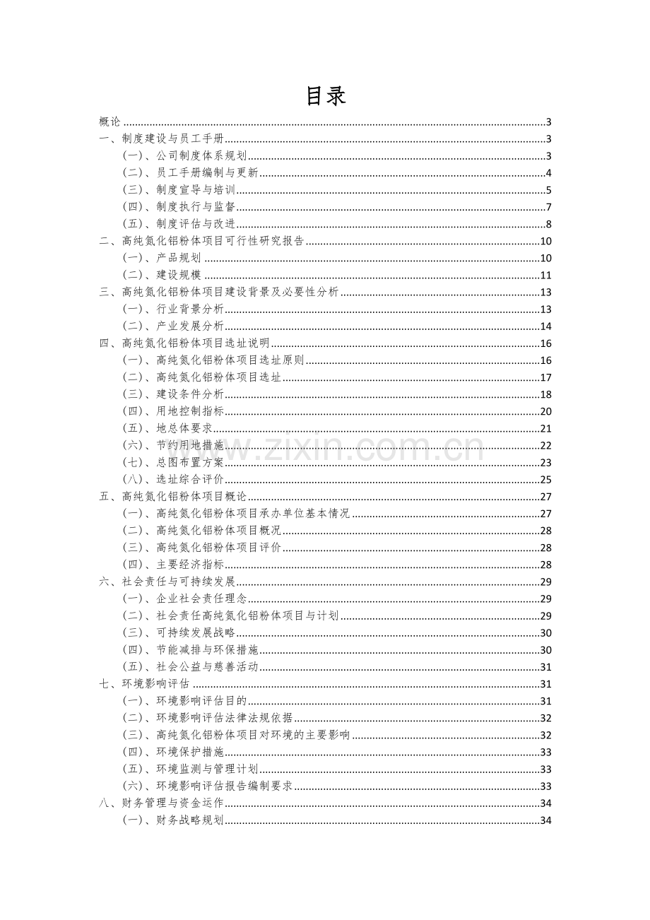 高纯氮化铝粉体项目可行性分析报告.docx_第2页