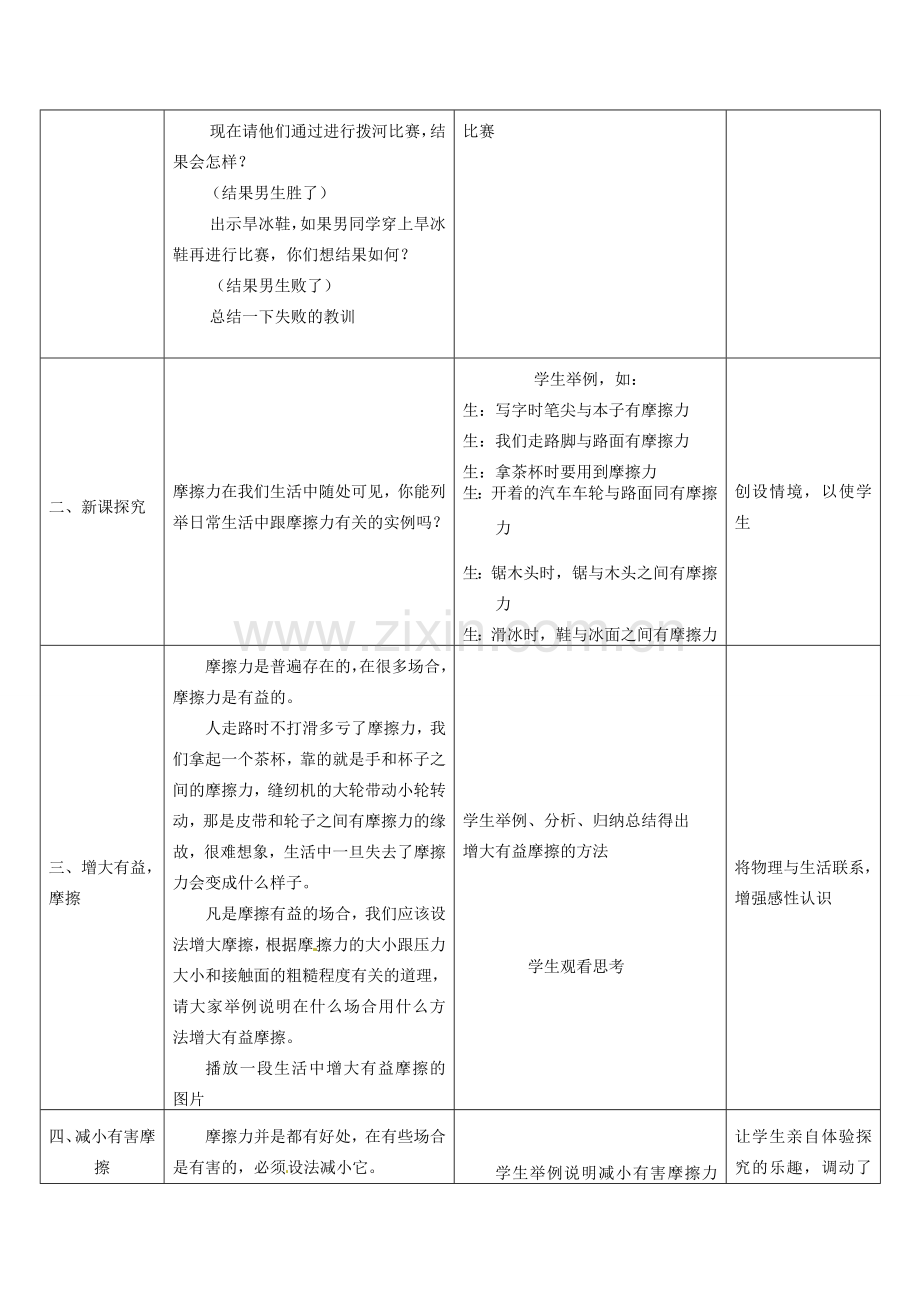 江苏省扬州市仪征月塘中学八年级物理下册 第8章 摩擦力教案1 苏科版.doc_第2页