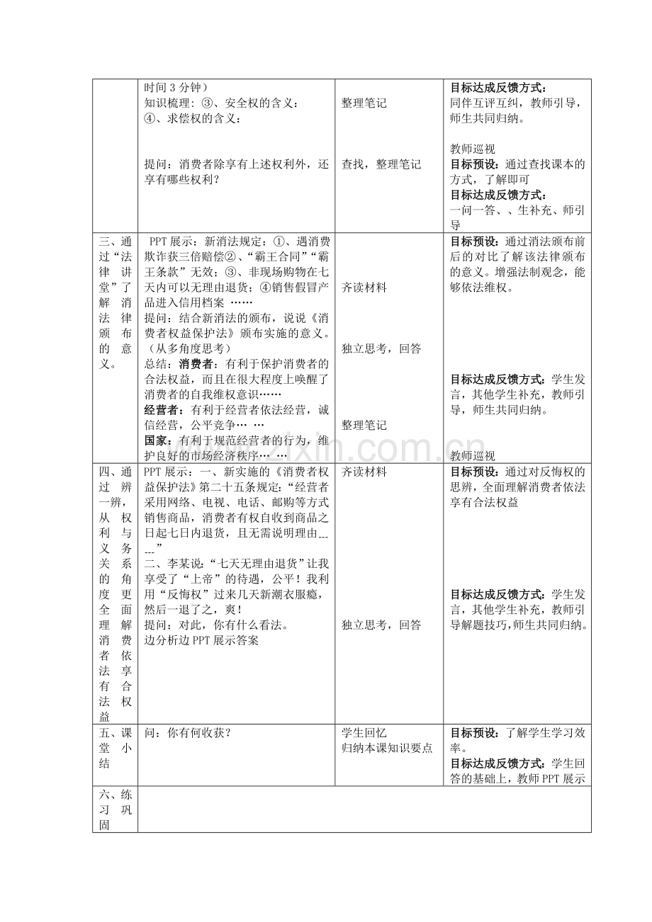 八年级政治下册 16.1 消费者依法享有的合法权益教案 苏教版.doc_第2页