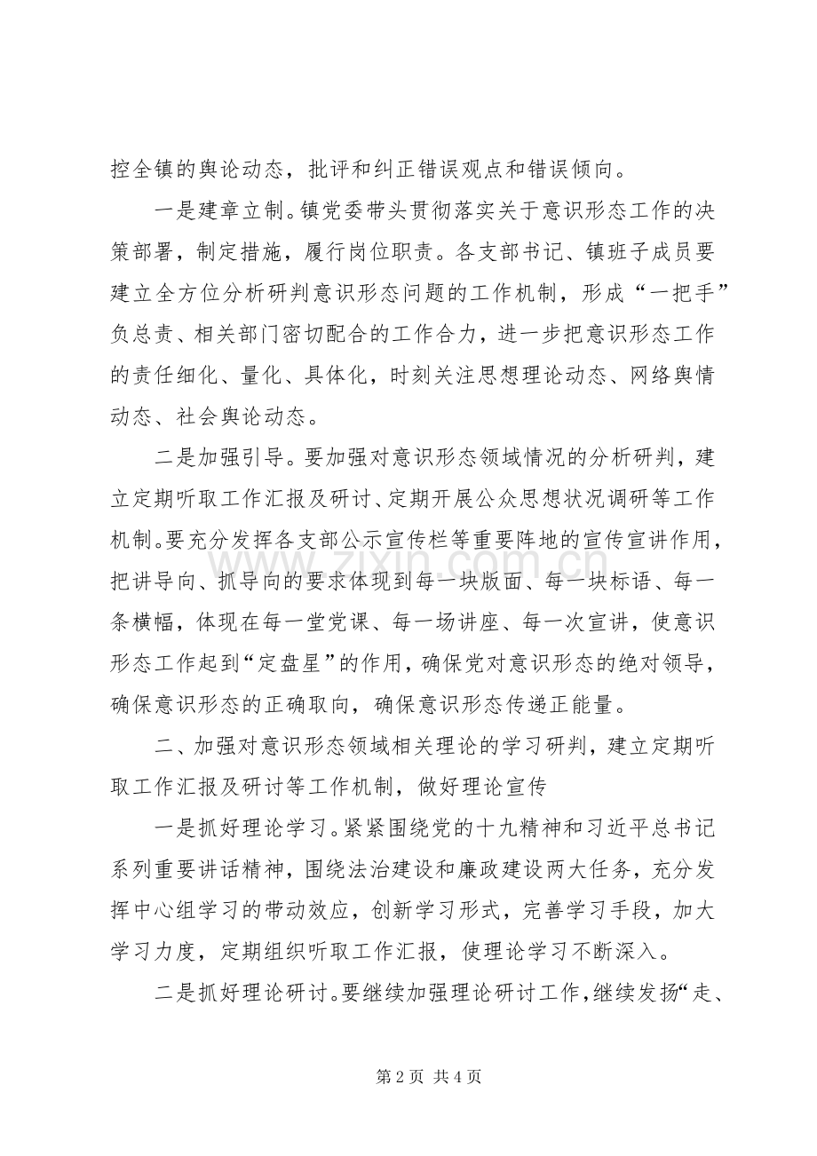 乡镇意识形态工作计划.docx_第2页