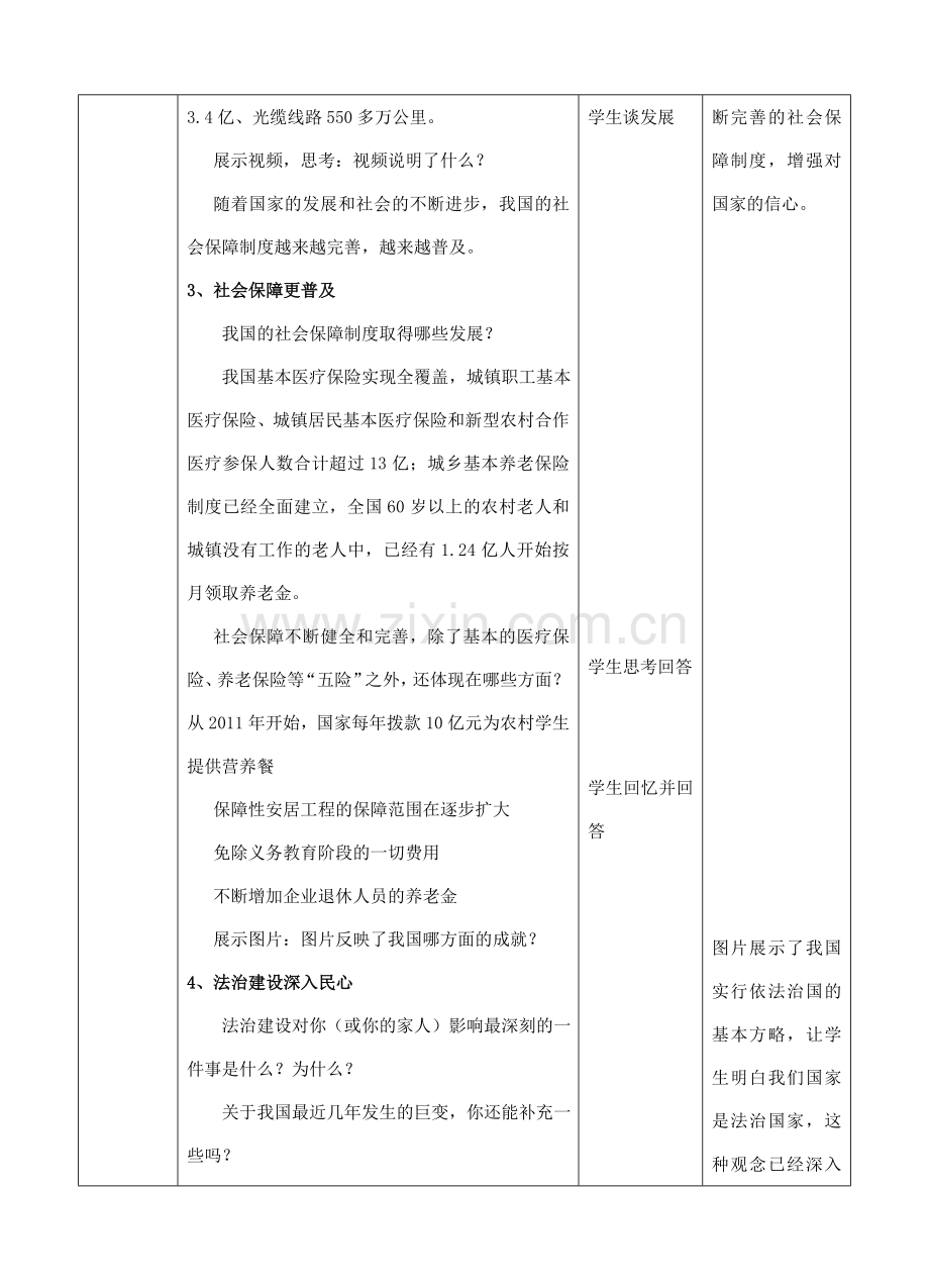 （秋季版）七年级道德与法治下册 第二单元 感受现代生活 第四课 伟大的成就 第2框 国家的变化教案 人民版-人民版初中七年级下册政治教案.doc_第3页