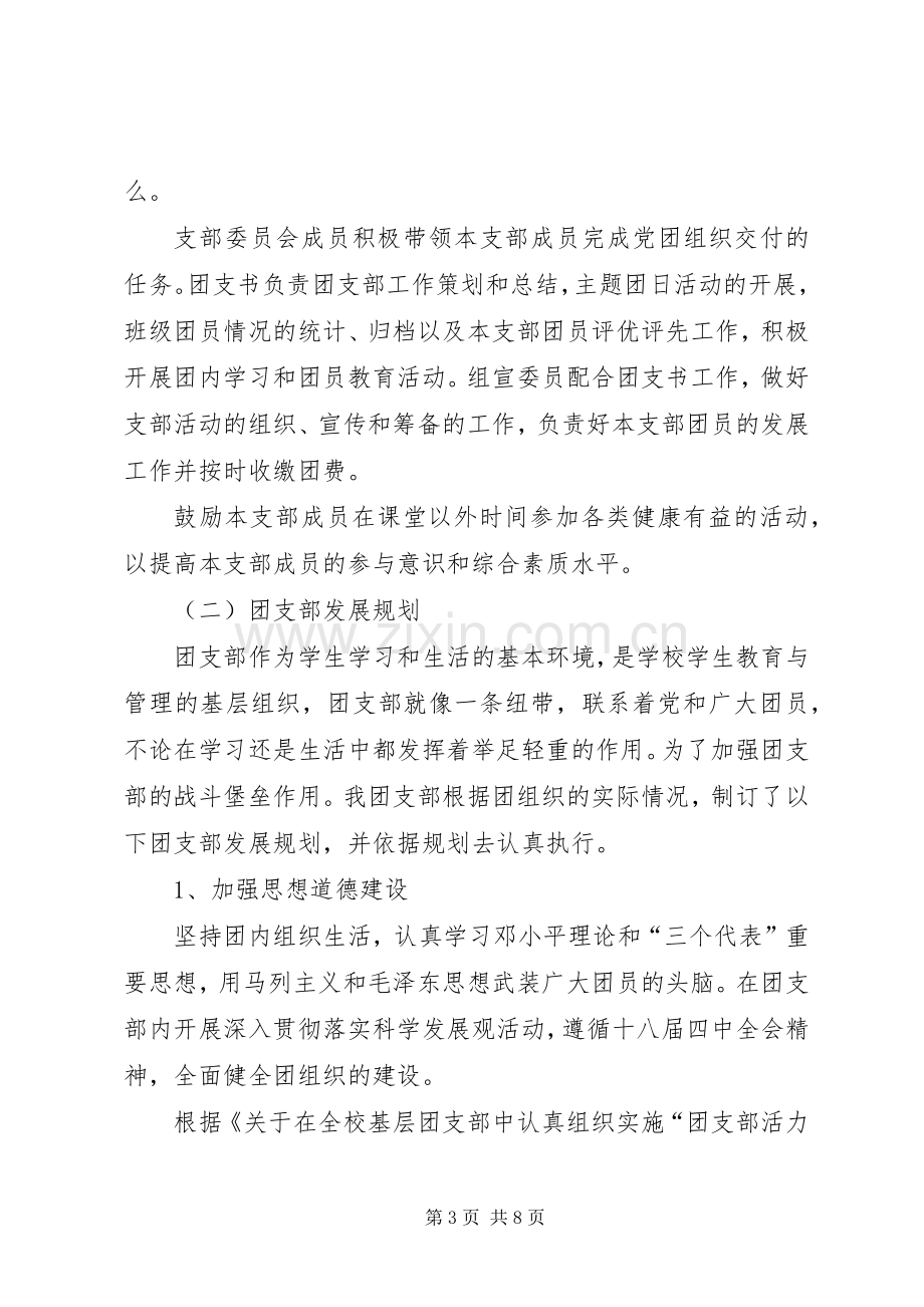 团支书关于团支部建设发展规划策划书.docx_第3页