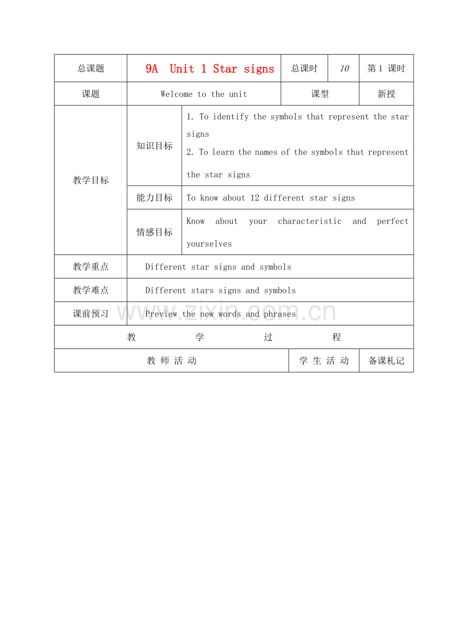 九年级英语上册 U1教案(1-5) 牛津版.doc_第1页