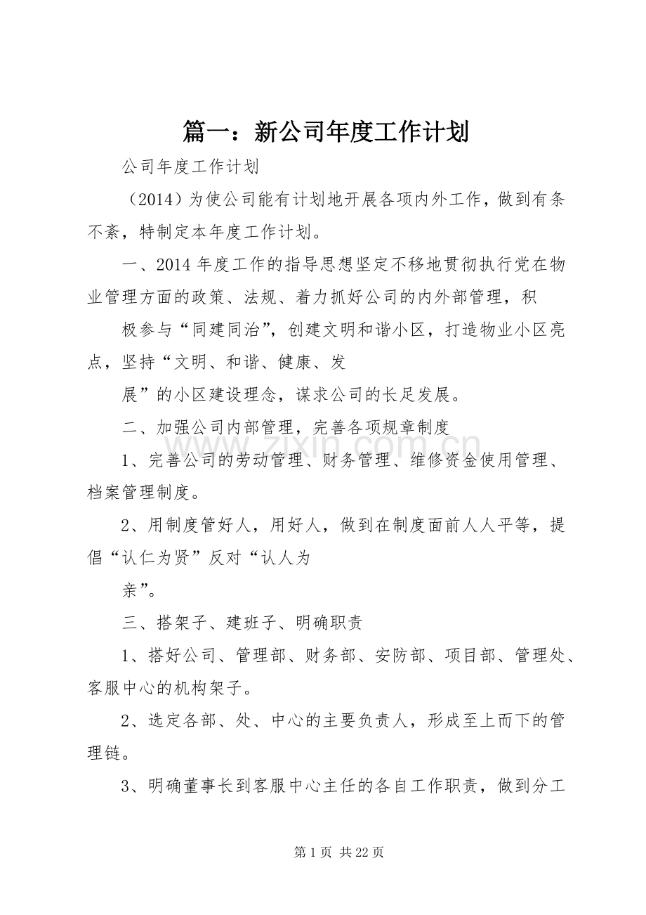 篇一：新公司年度工作计划.docx_第1页