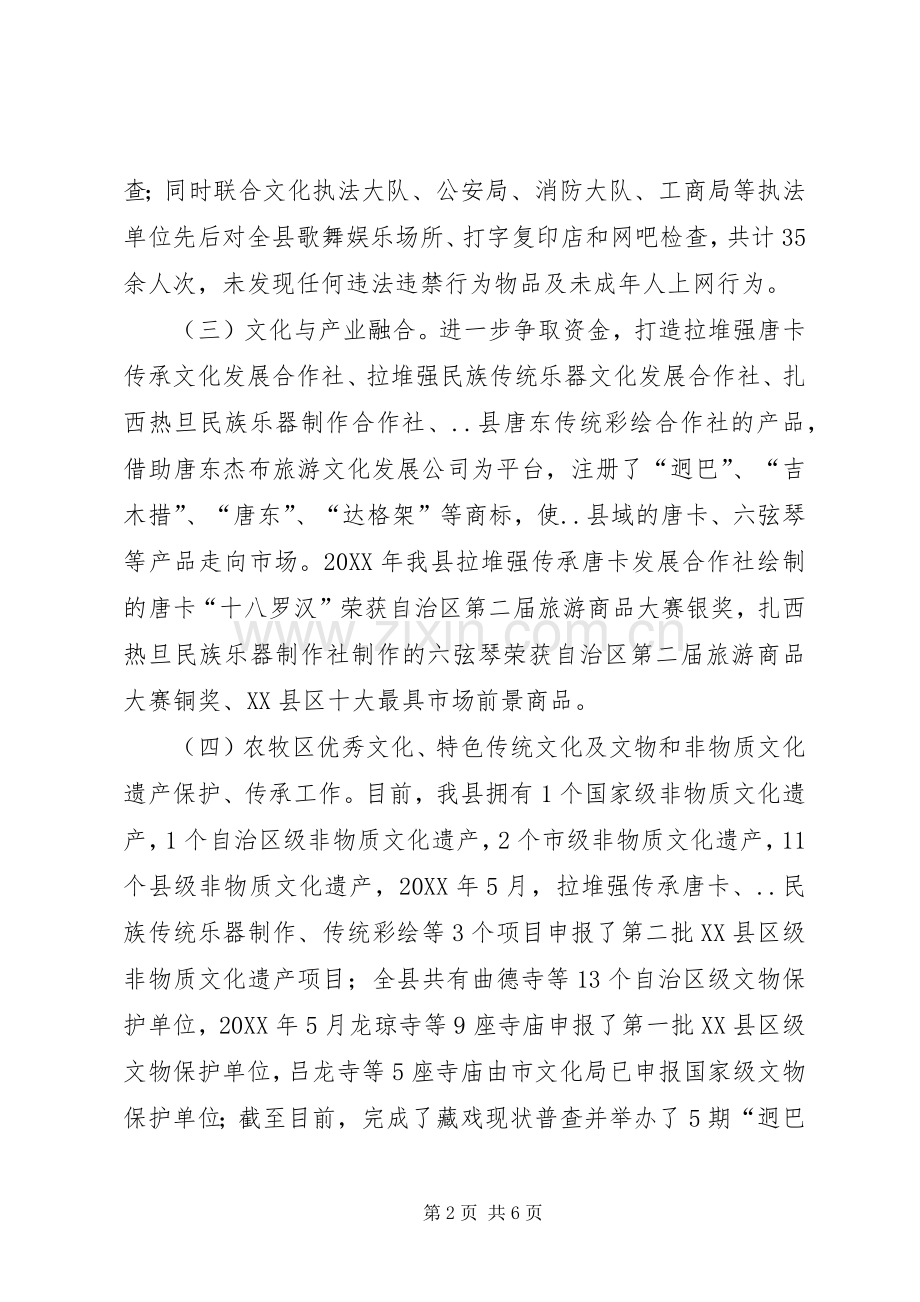 县文广局201X年上半年工作总结及下半年工作安排.docx_第2页