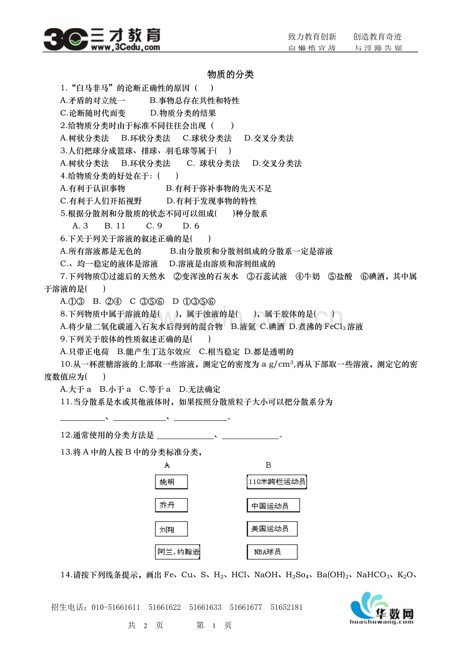 专题：物质的分类一.doc_第1页