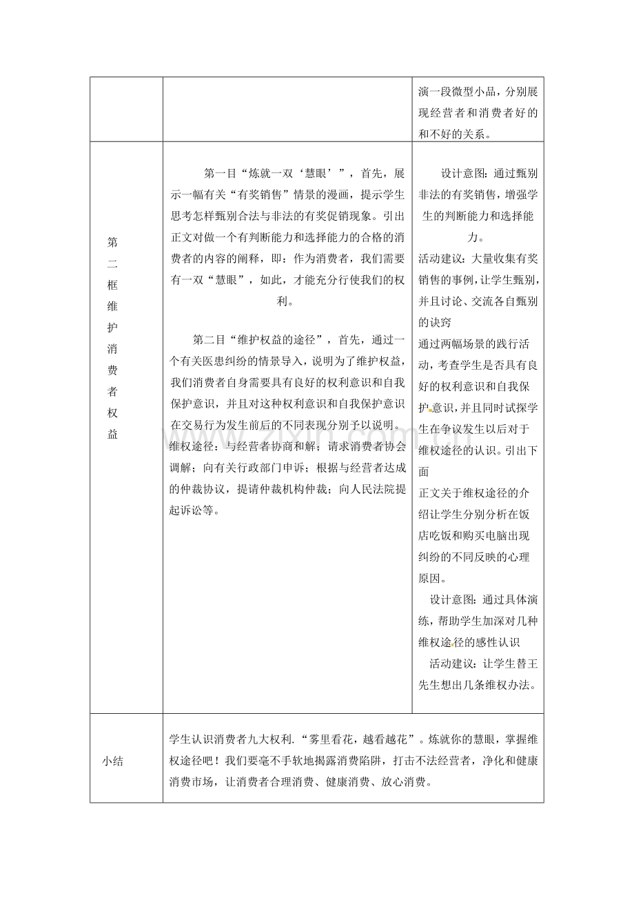 辽宁省辽阳九中八年级政治下册《第八课 消费者的权益》教案 人教新课标版.doc_第3页