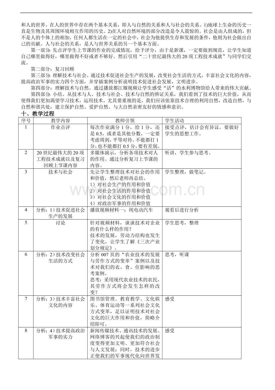 苏教版技术与设计1第一章走进技术世界第一节技术的价值第二课时教学设计4页.doc_第2页