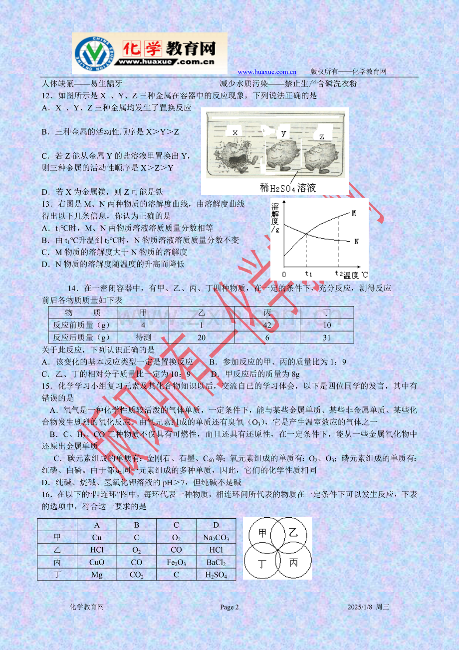 湖北省黄冈市2008年初中毕业生升学考试.doc_第2页