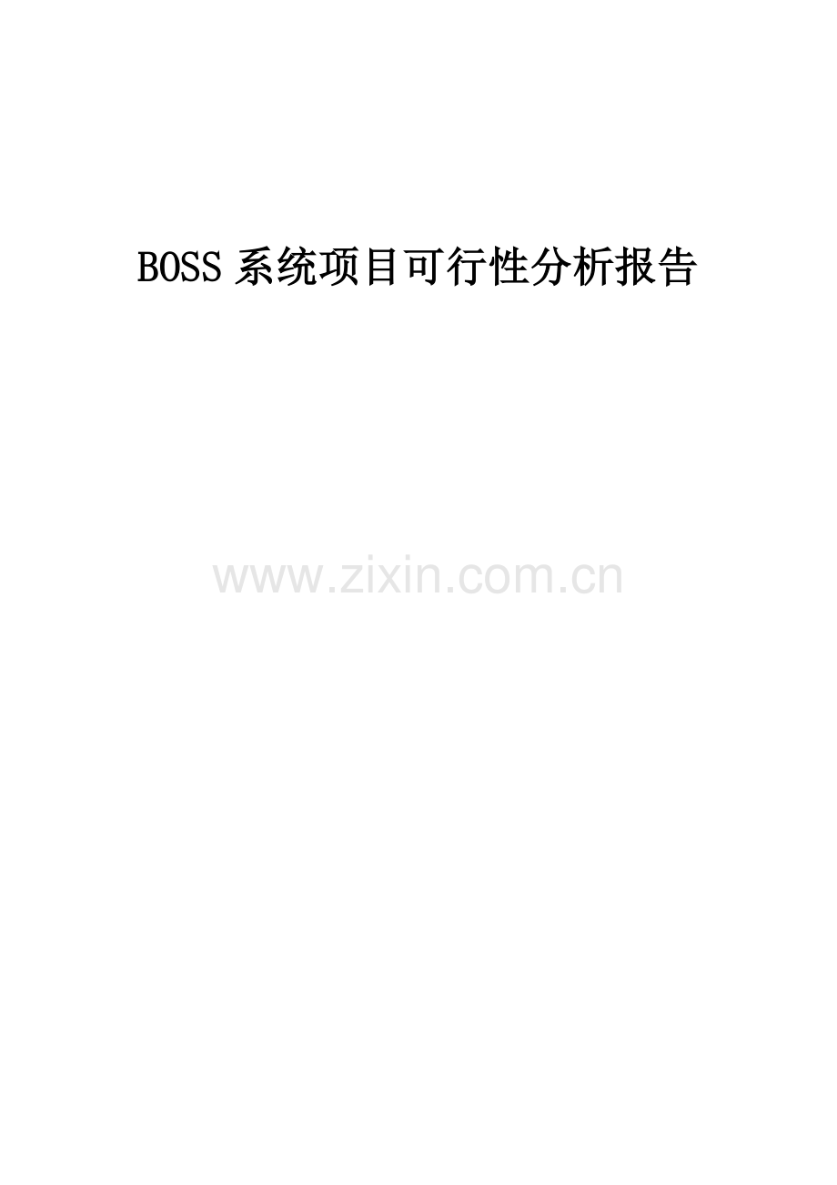 BOSS系统项目可行性分析报告.docx_第1页