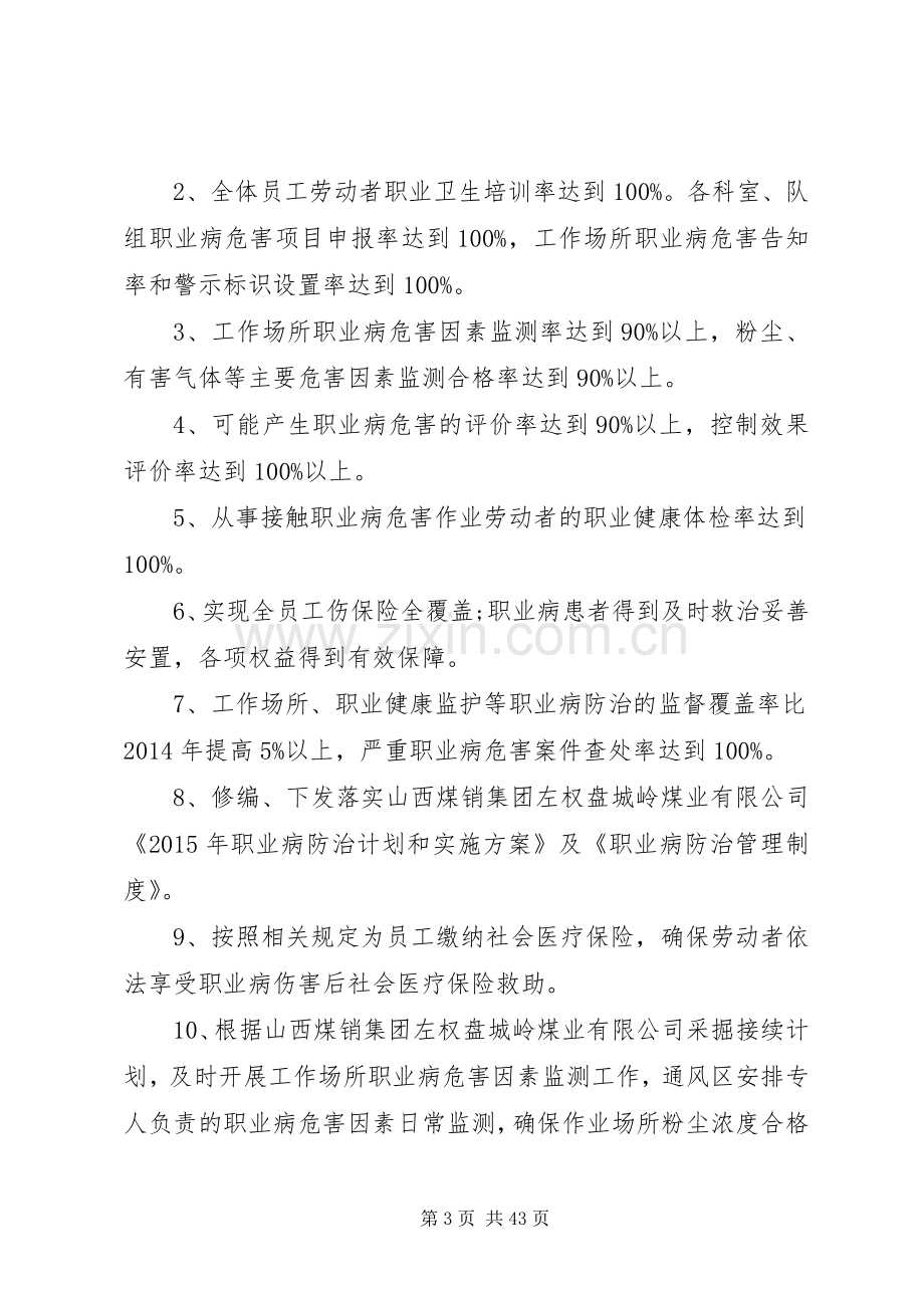 XX年度职业卫生防治计划和实施方案[最终定稿].docx_第3页