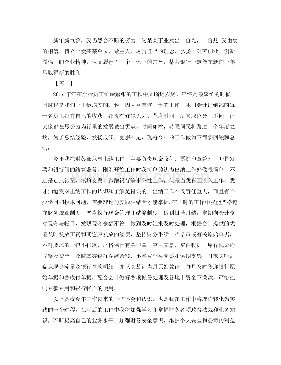 出纳年终工作总结700字 .docx_第2页