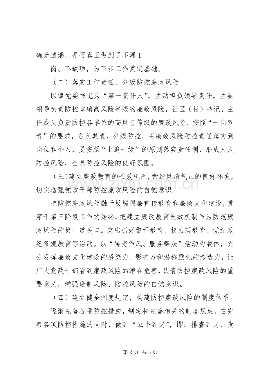 XX镇廉政风险点排查防控工作第三阶段安排.docx_第2页