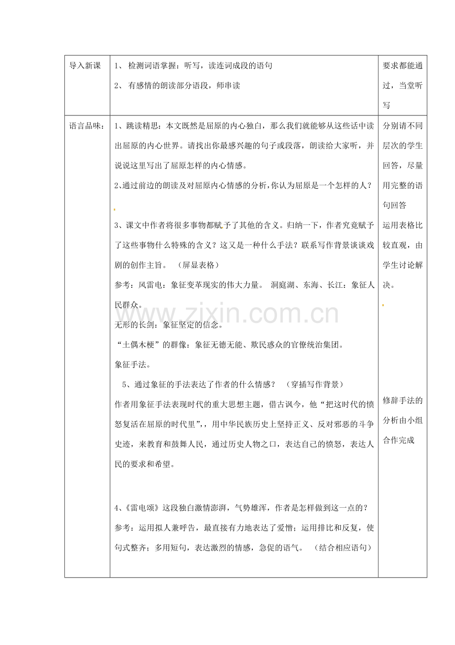 浙江省瑞安市安阳镇上望一中八年级语文下册 《7.雷电颂》教案 人教新课标版.doc_第3页