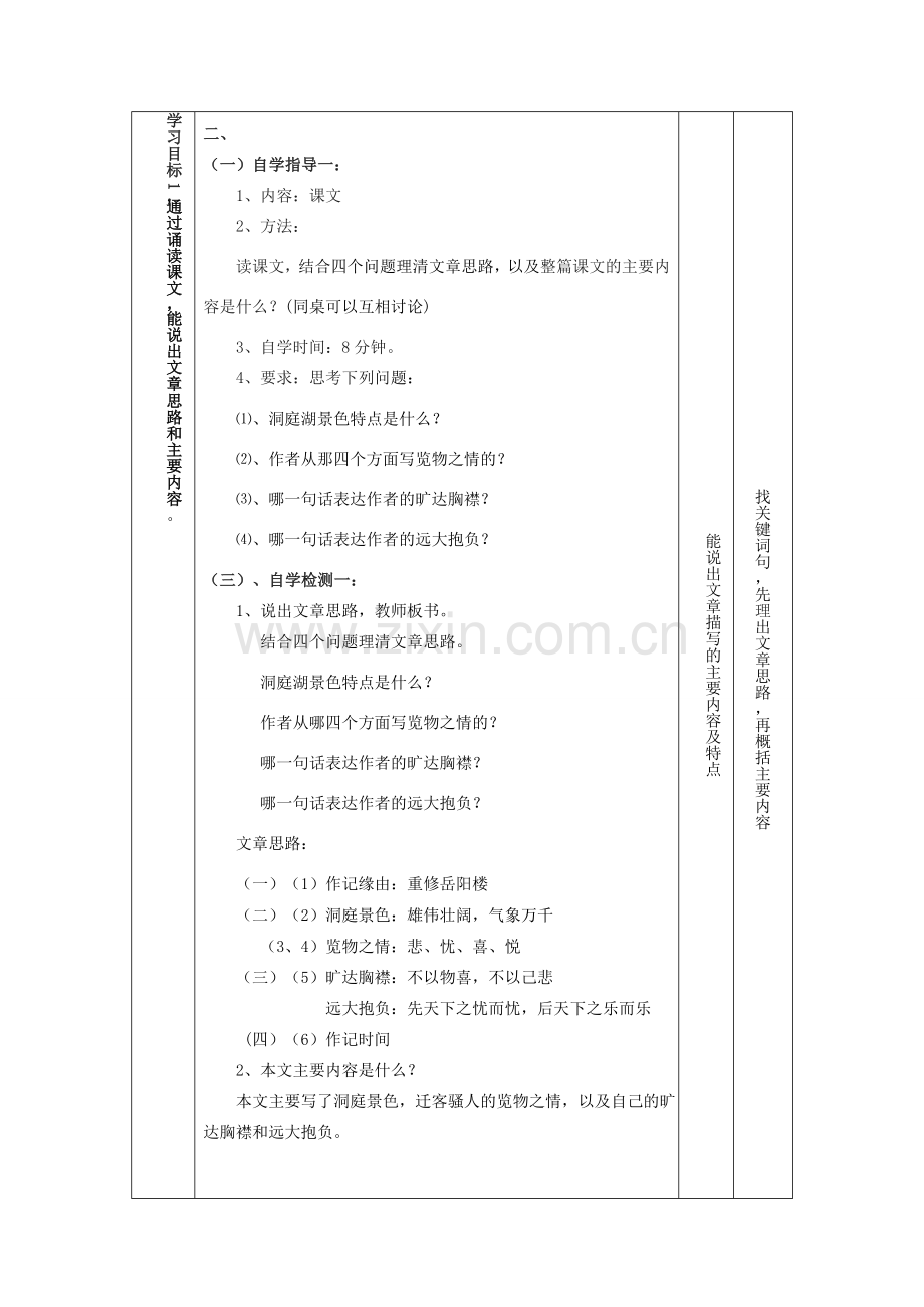 八年级语文下册 27《岳阳楼记》（第3课时）教案设计 （新版）新人教版-（新版）新人教版初中八年级下册语文教案.doc_第2页