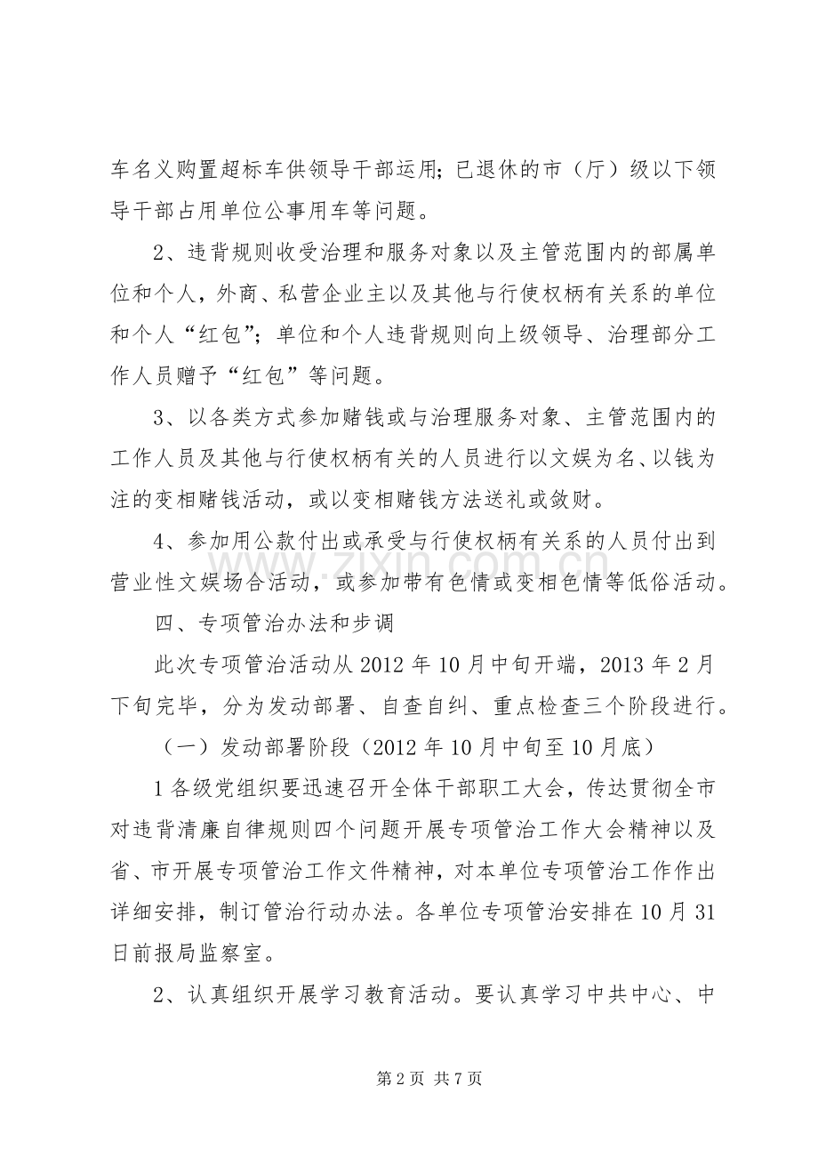 城乡建设局违反廉洁自律规定整治工作计划.docx_第2页