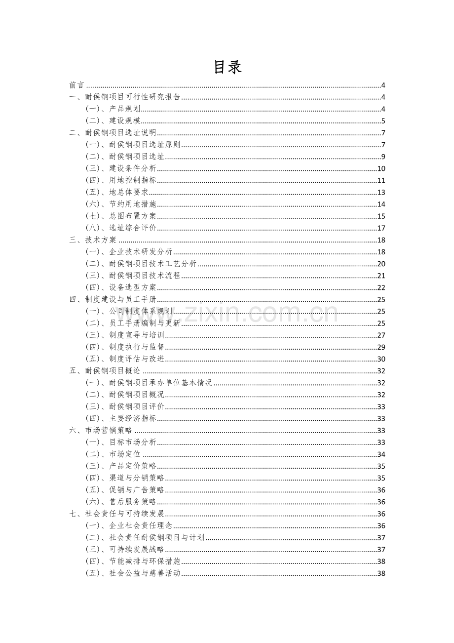 耐侯钢项目可行性研究报告.docx_第2页