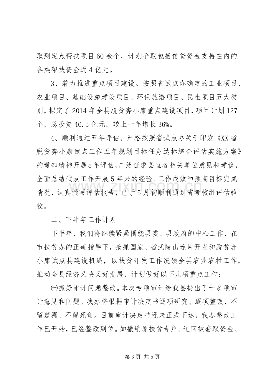 扶贫办XX年上半年工作总结及下半年工作计划 .docx_第3页