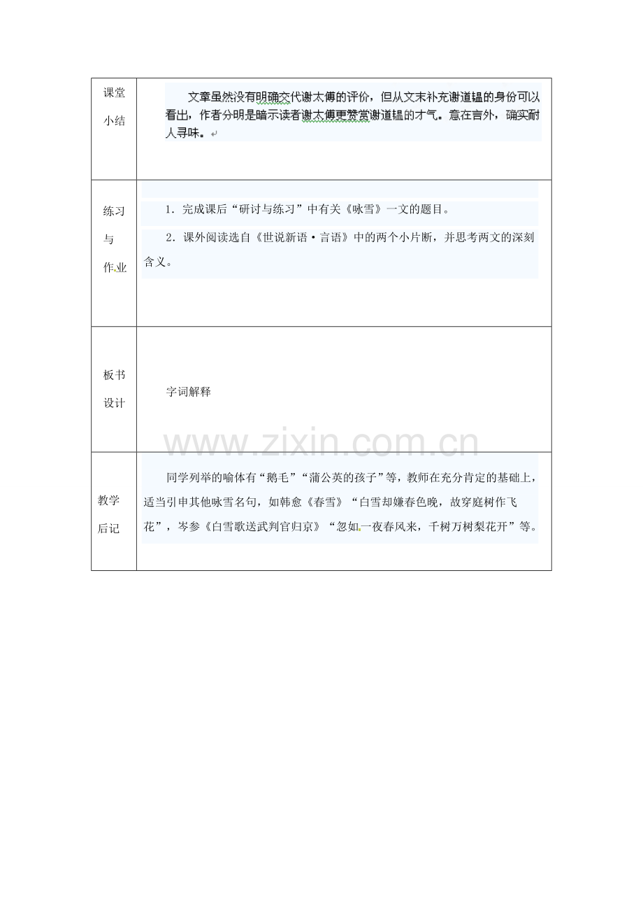 浙江省绍兴县杨汛桥镇中学七年级语文上册 《世说新语两则》1教学案 人教新课标版.doc_第3页