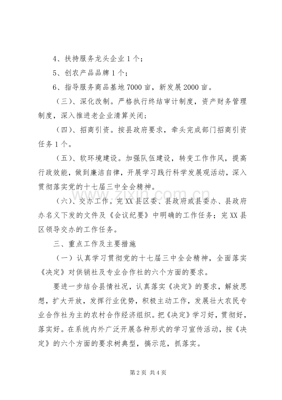 XX年县供销社工作计划.docx_第2页