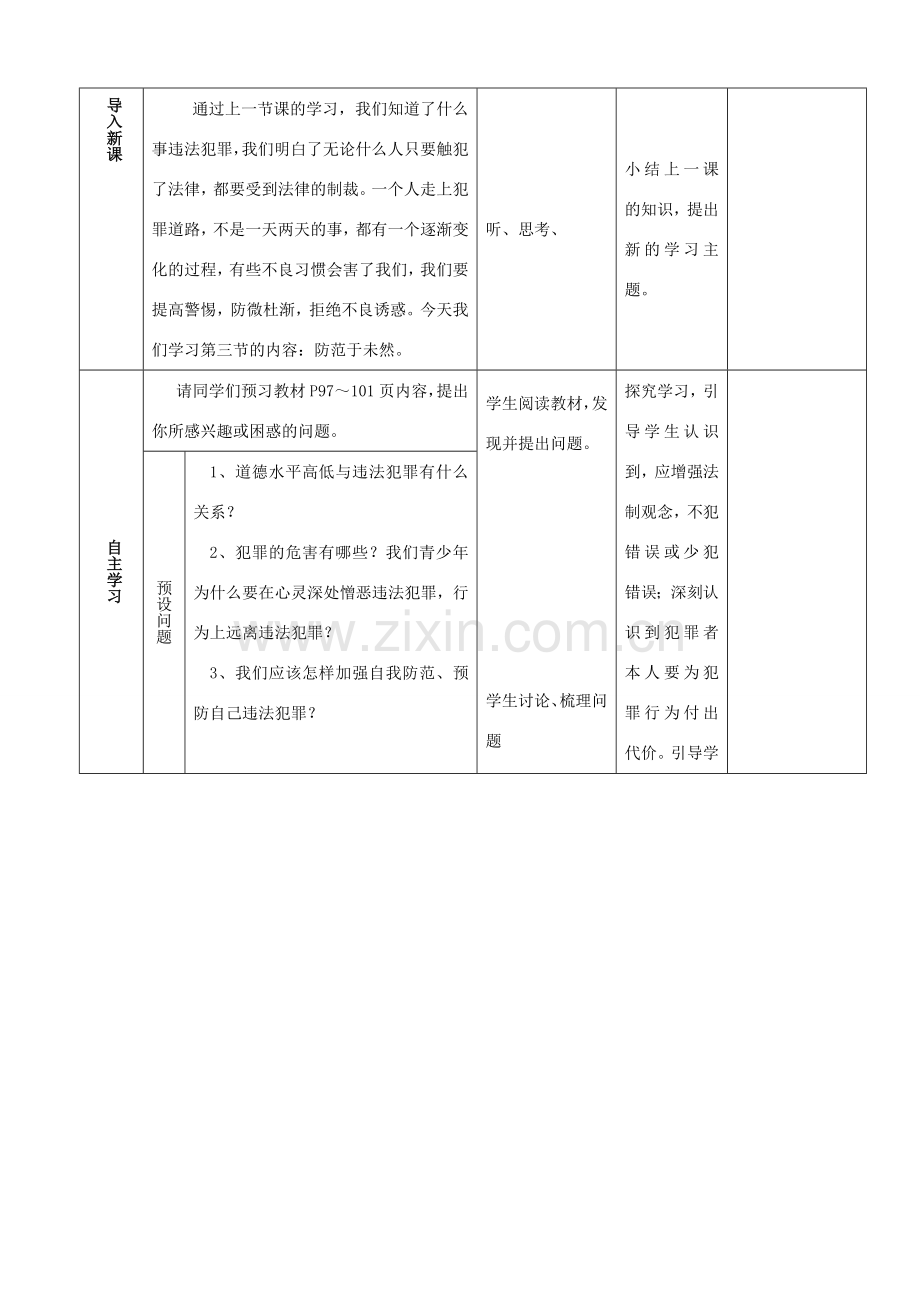 七年级政治下册《4.7.3 防患于未然》教学设计 新人教版.doc_第2页