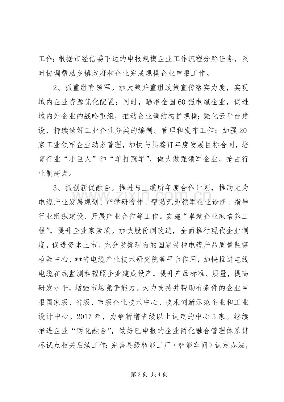 县经信委XX年重点工作安排.docx_第2页