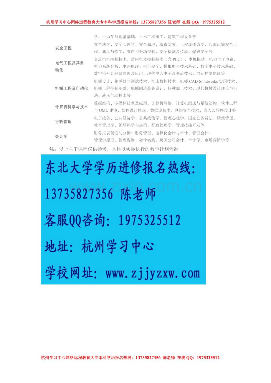 杭州学习中心东北大学网络教育高起专专升.doc_第2页