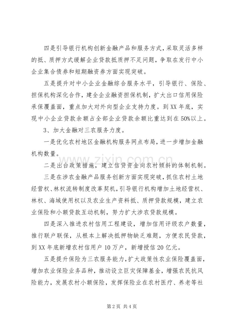 XX年金融行业工作计划 .docx_第2页