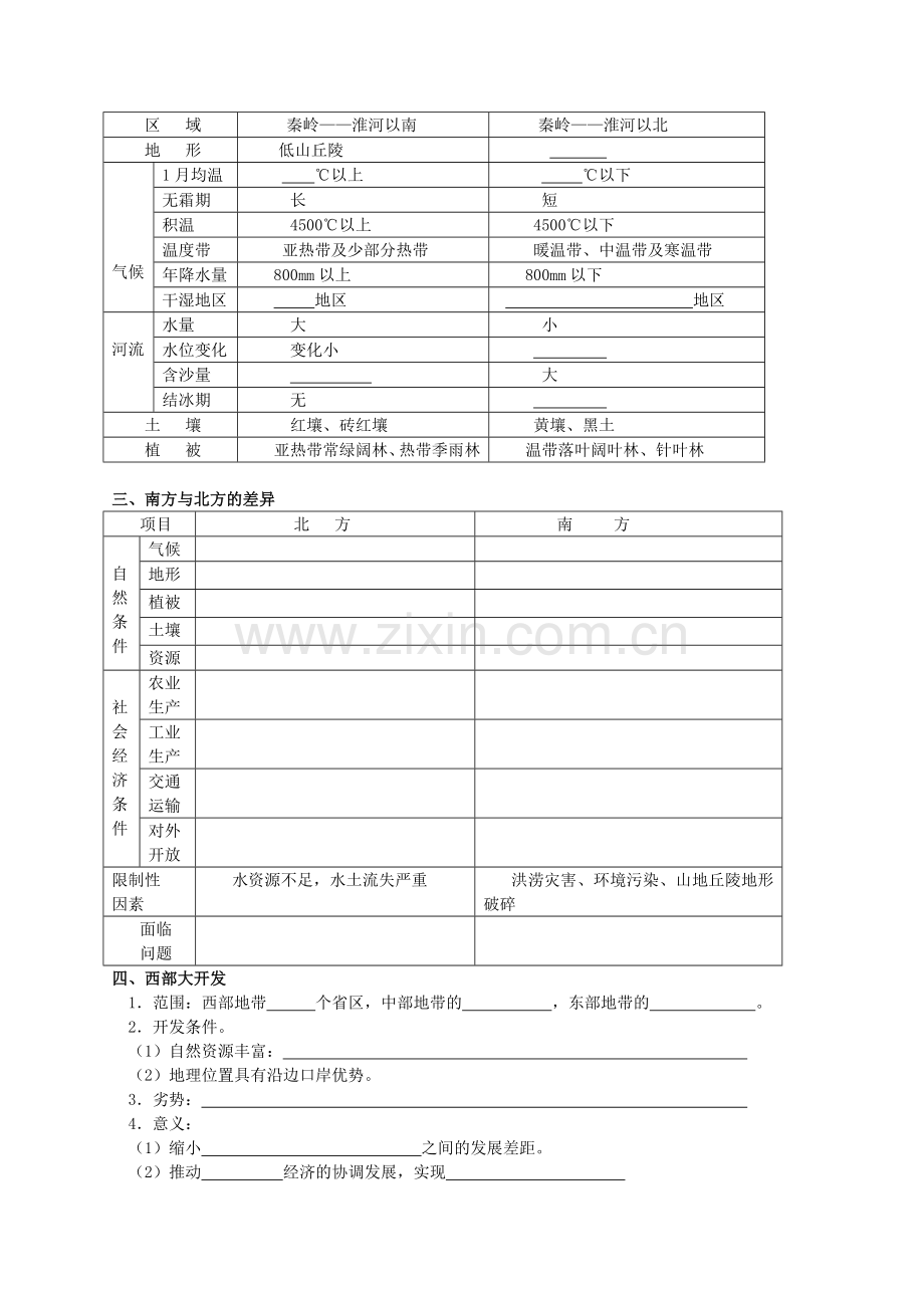 高二地理必修3第1章13区域发展差异教案.doc_第2页