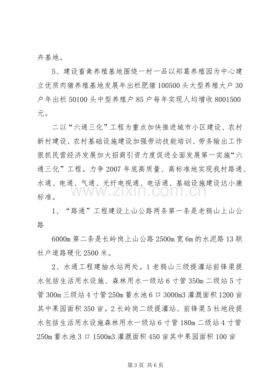 XX村全面建设小康社会发展规划工作计划 .docx_第3页