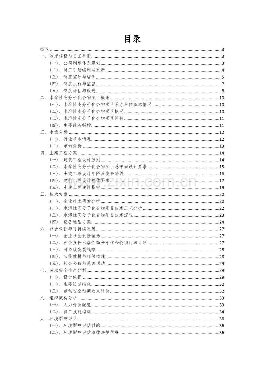 水溶性高分子化合物项目可行性分析报告.docx_第2页