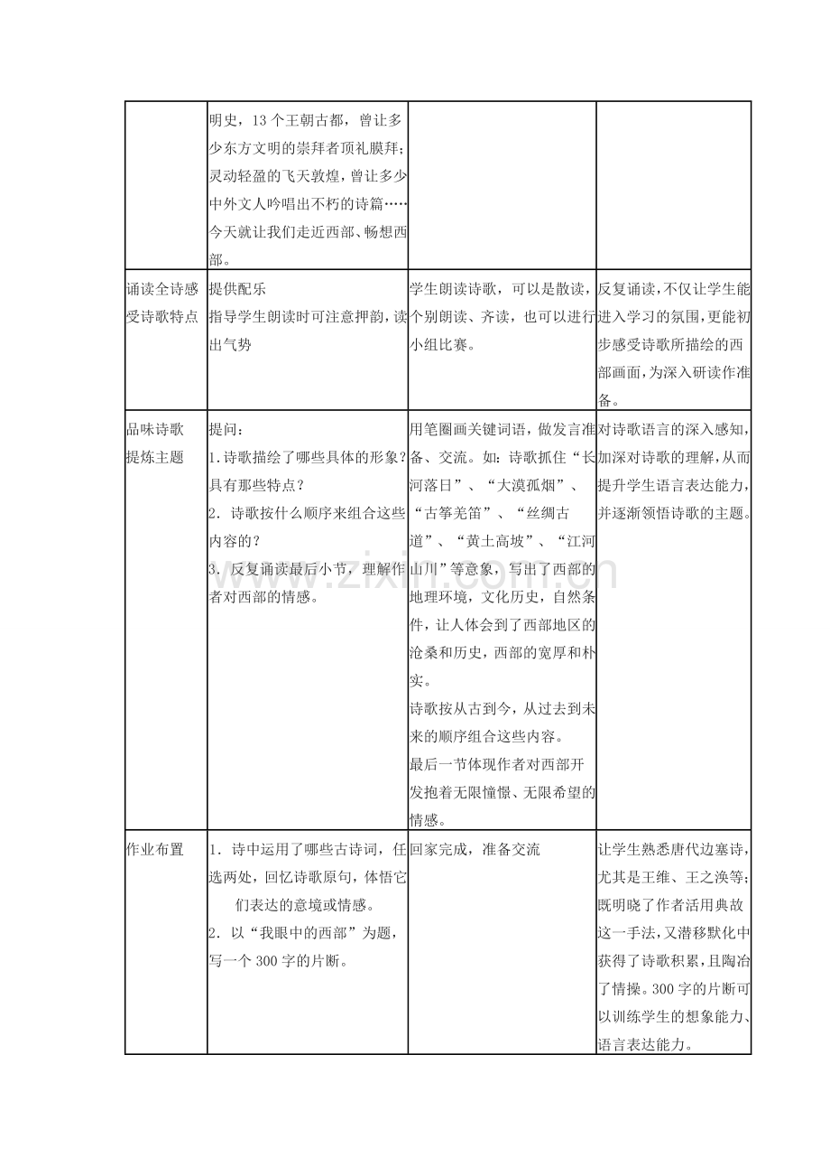 八年级语文下册 3《西部畅想》教案1 沪教版-沪教版初中八年级下册语文教案.doc_第2页