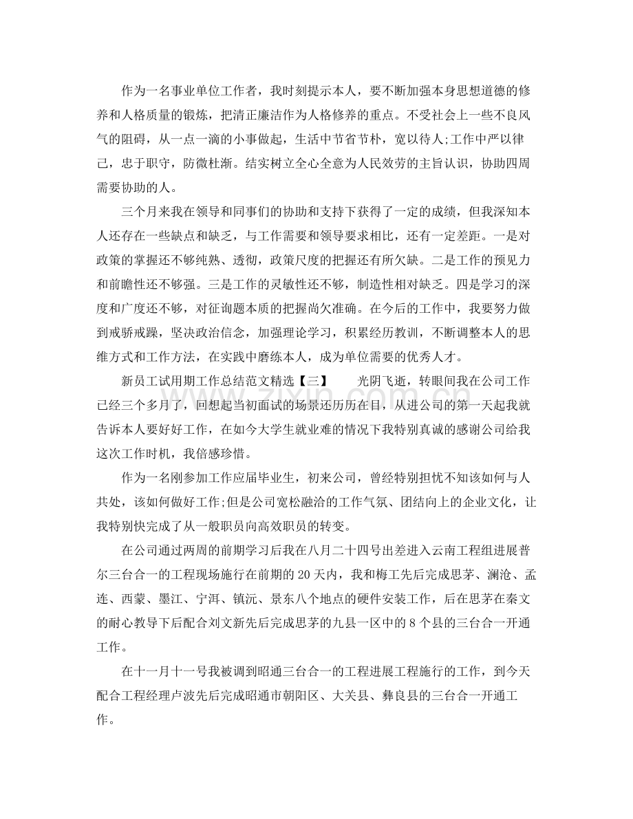 2021年工作参考总结新员工试用期工作参考总结范文.docx_第3页