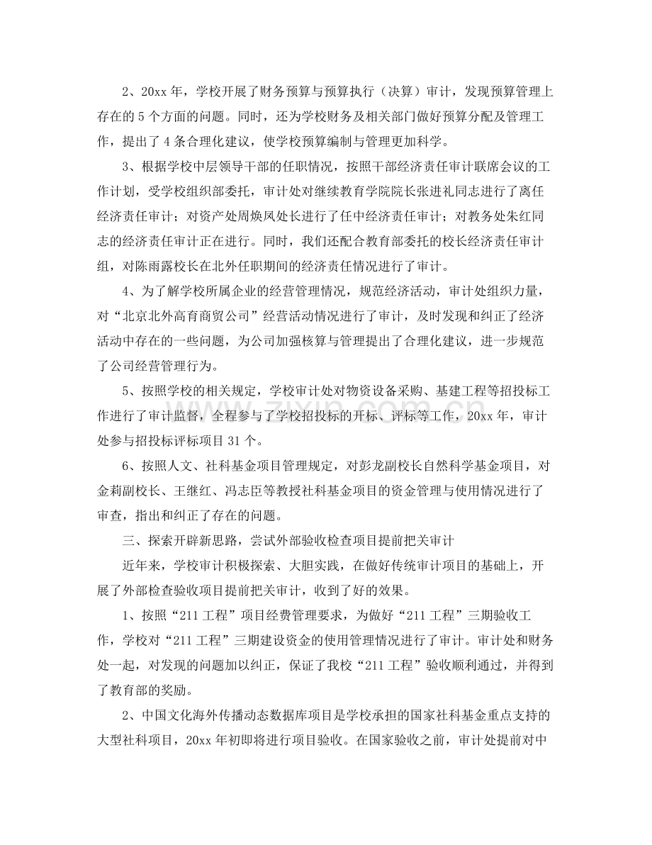 高校审计个人年终工作总结 .docx_第2页