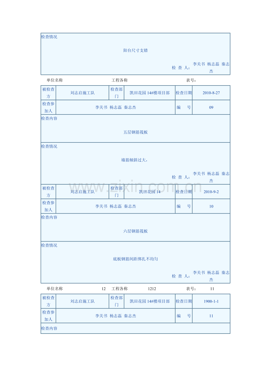 建筑楼盘质量检查记录表.docx_第2页