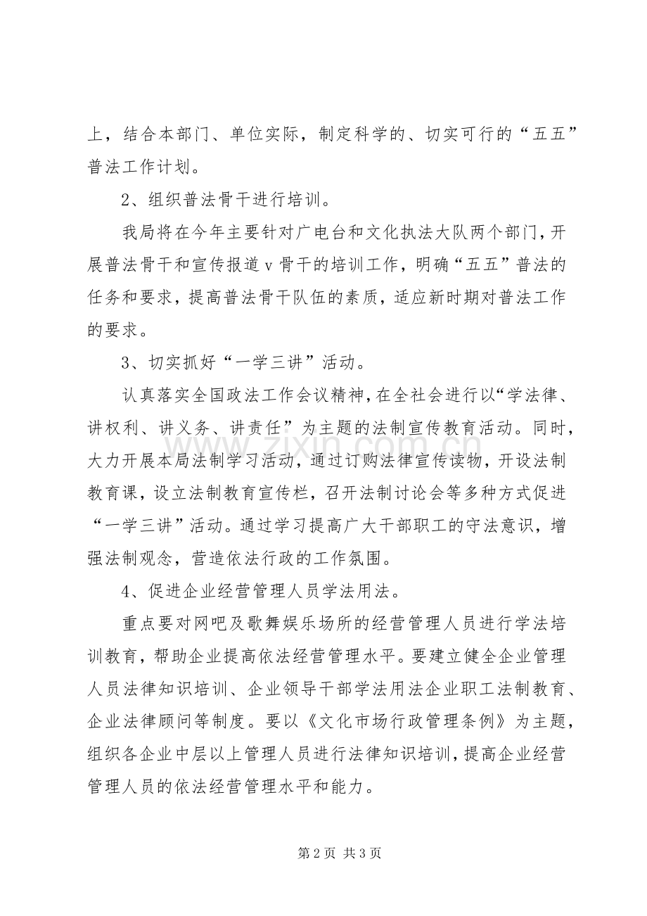 文化局年普法工作计划 .docx_第2页