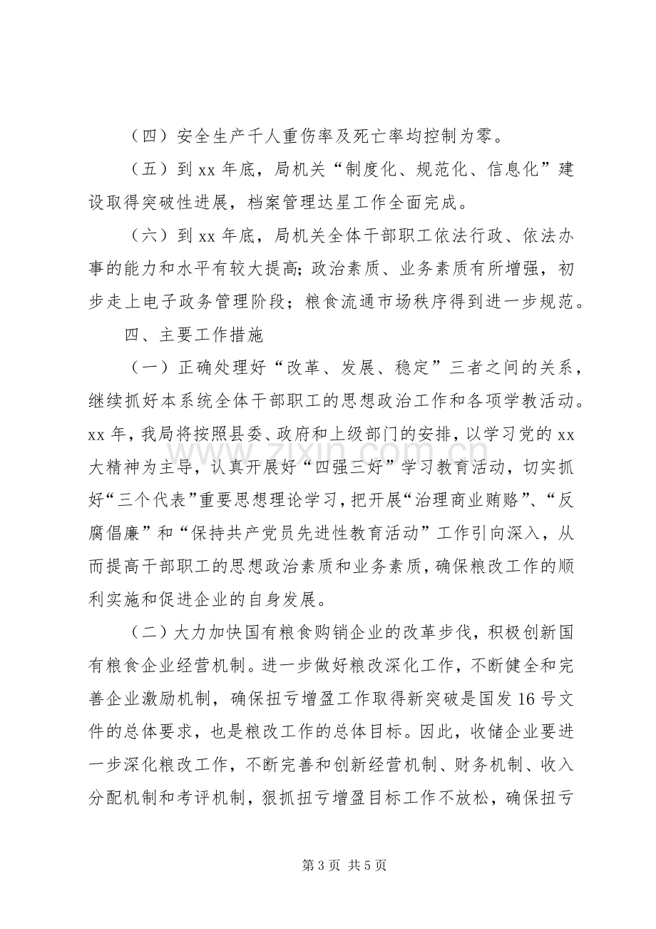 县粮食局工作计划.docx_第3页