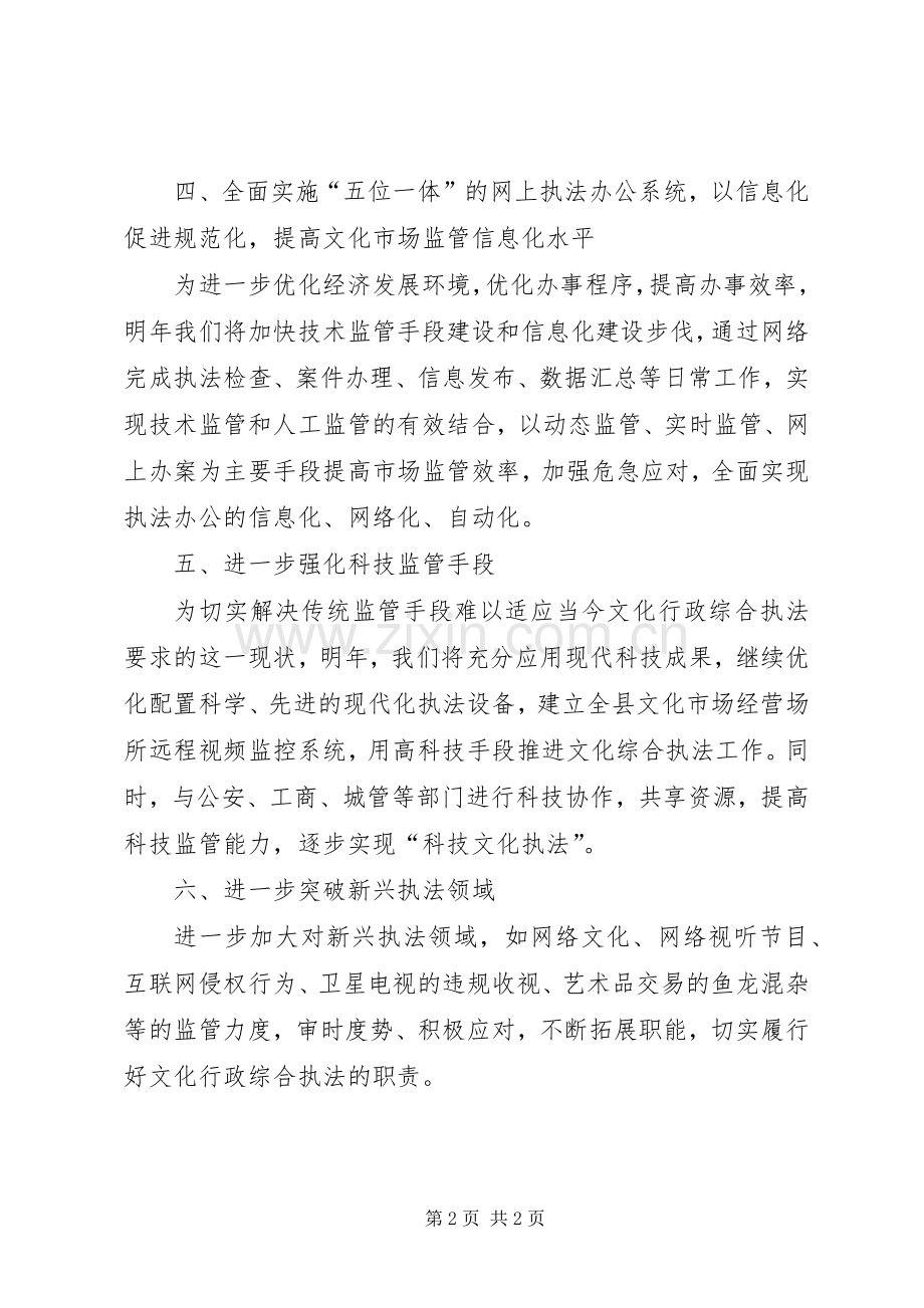 文化市场管理局年度执法工作计划.docx_第2页