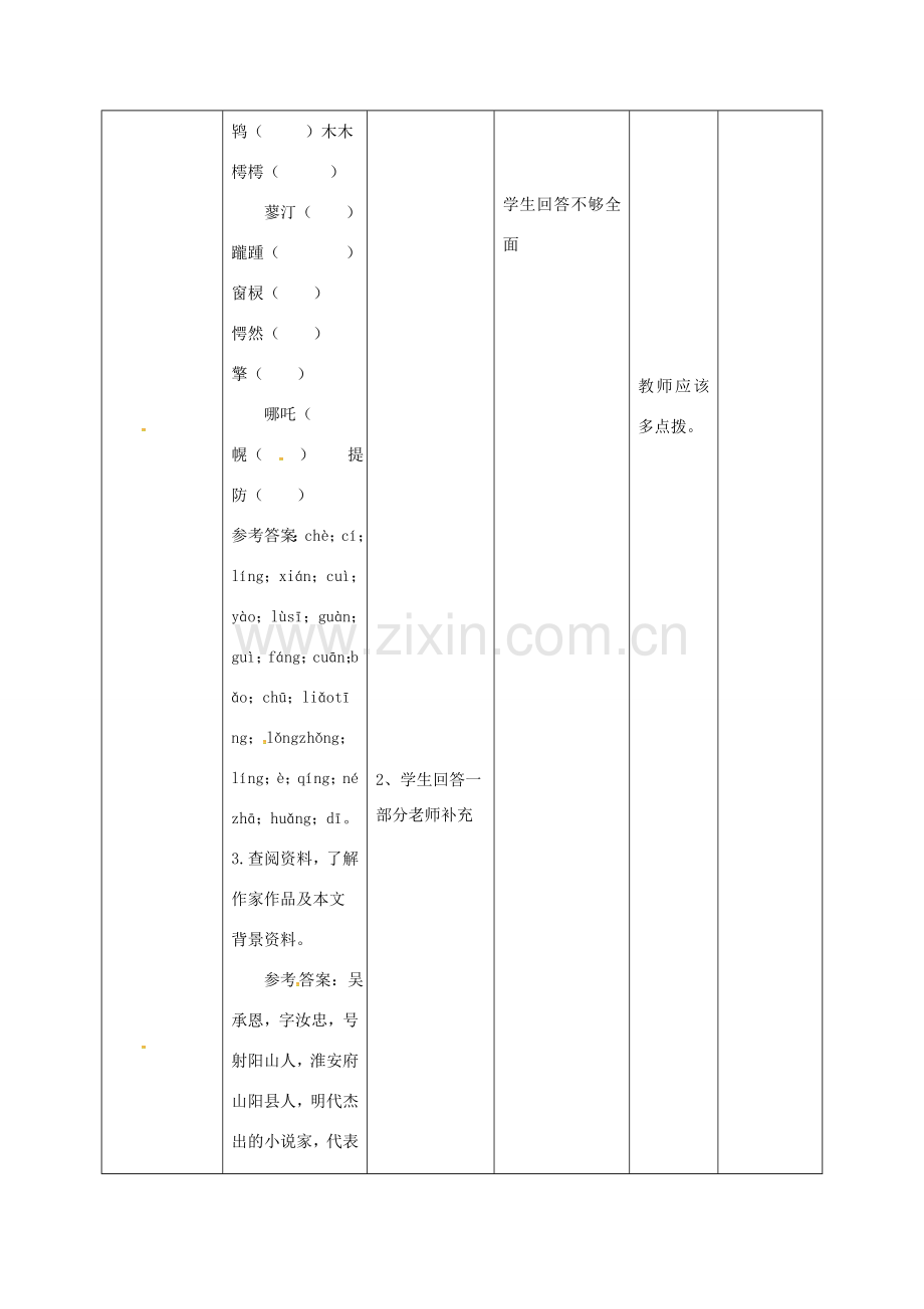 小学七年级语文上册 26《小圣施威降大圣》教案1 （新版）新人教版-（新版）新人教版初中七年级上册语文教案.doc_第3页