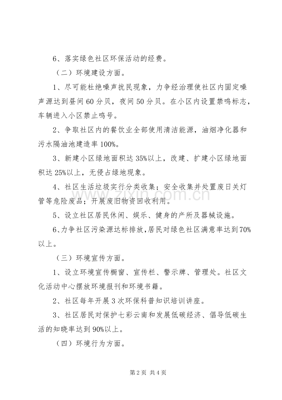 创建绿色社区的年度工作计划.docx_第2页