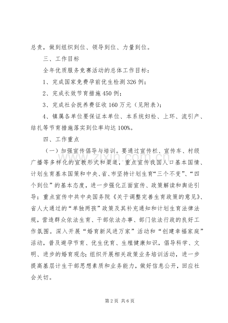 XX年计划生育优质服务竞赛活动实施方案.docx_第2页